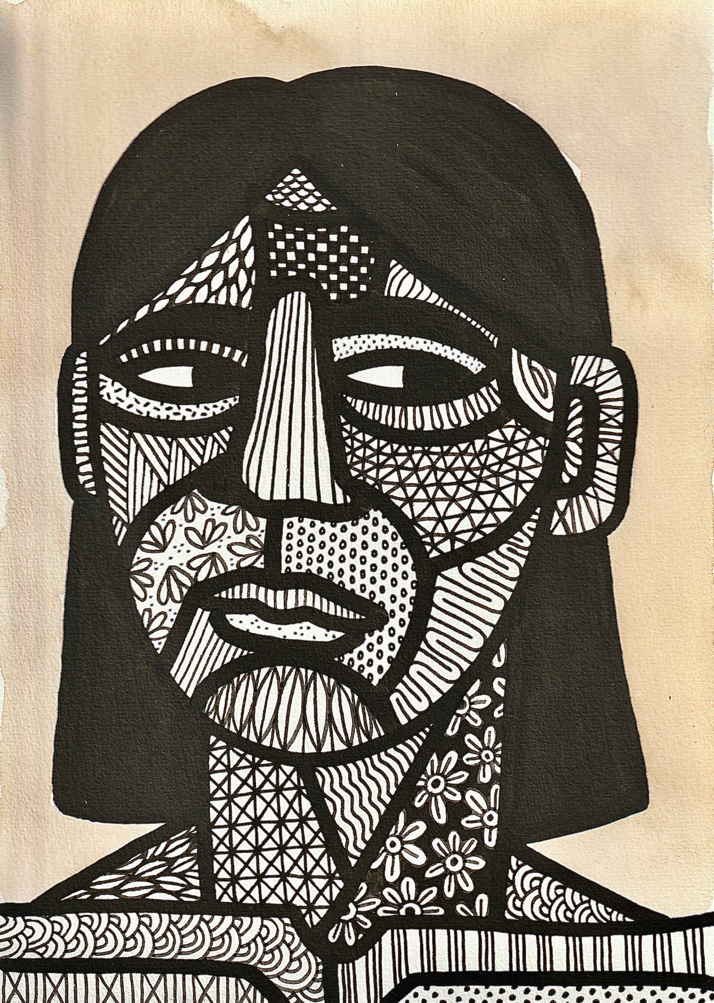 Portrait à motifs
