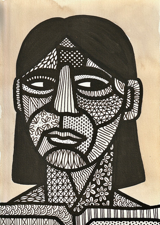 Portrait à motifs